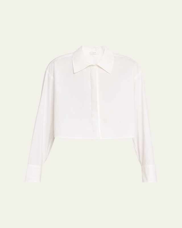 Maude Cropped Button-Front Top